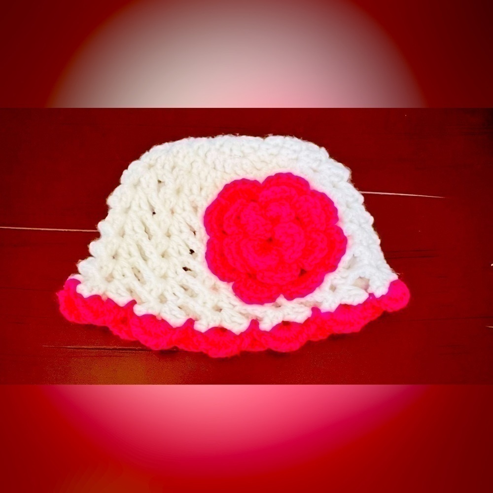 HANDCRAFTED Crocheted Baby Bonnet ~New